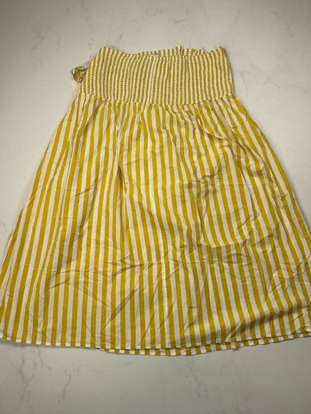 A New Day Day Midi Skirt Yellow Modern Retro - Womens 4X